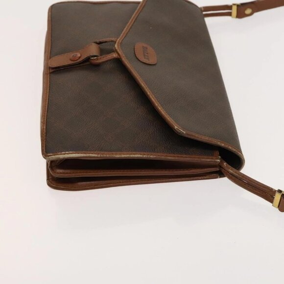 BALLY Bag PVC Canvas 3Set Black Brown gray Auth bs24711 - Picture 4 of 16